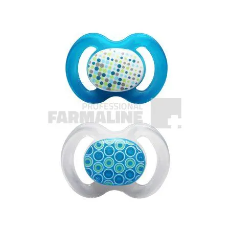 Baby Nova 27261 Suzete simetrice decorate fara inel 18+ luni 2 bucati