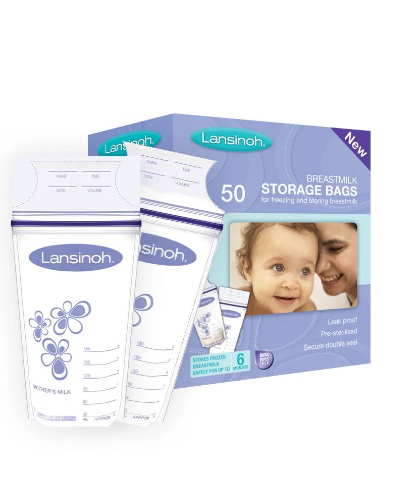 LANSINOH Pungi stocare lapte matern x 50 bucati