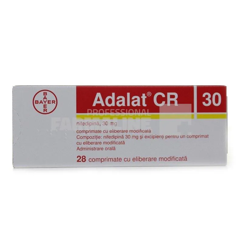 ADALAT CR 30 x 28 COMPR. ELIB. MODIF. 30mg BAYER PHARMA AG