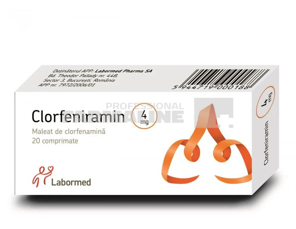 CLORFENIRAMIN x 20 COMPR. 4mg LABORMED PHARMA SA