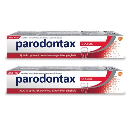 Pachet Pasta de dinti Classic Parodontax, 75 ml + 75 ml, Gsk