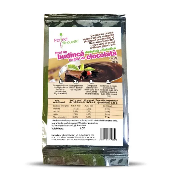 Budinca cu ciocolata si faina konjac x 50g