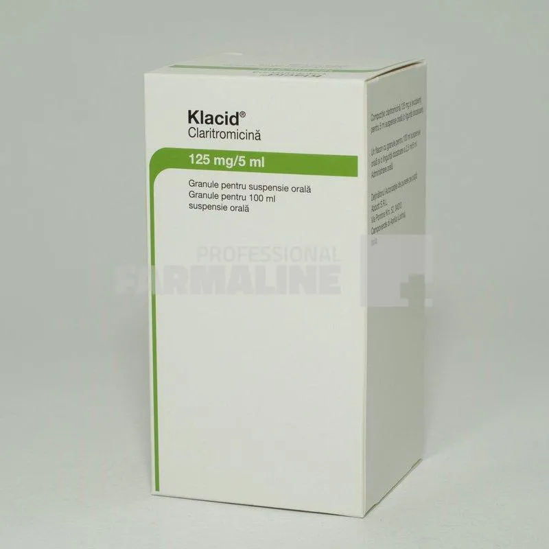 KLACID 125 mg/5 ml X 1 - 100ML GRAN. PT. SUSP. ORALA 125mg/5ml BGP PRODUCTS S.R.L. - ABBOTT