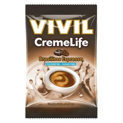 Vivil CremeLife Bomboane cu Brasilitos Espresso fara zahar 110 g