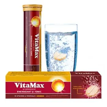 Vitamax Efervescent, 20 comprimate, Perrigo