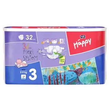 Scutece Happy Midi 5-9 kg, 32 bucati, Bella Baby