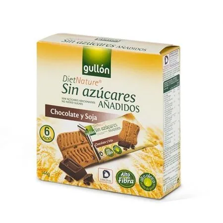 Biscuiti Snack cu ciocolata fara adaos de zahar, cu indulcitor, 144g, Gullon