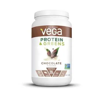 Proteina vegetala si verdeturi cu aroma de ciocolata, 618g, Vega