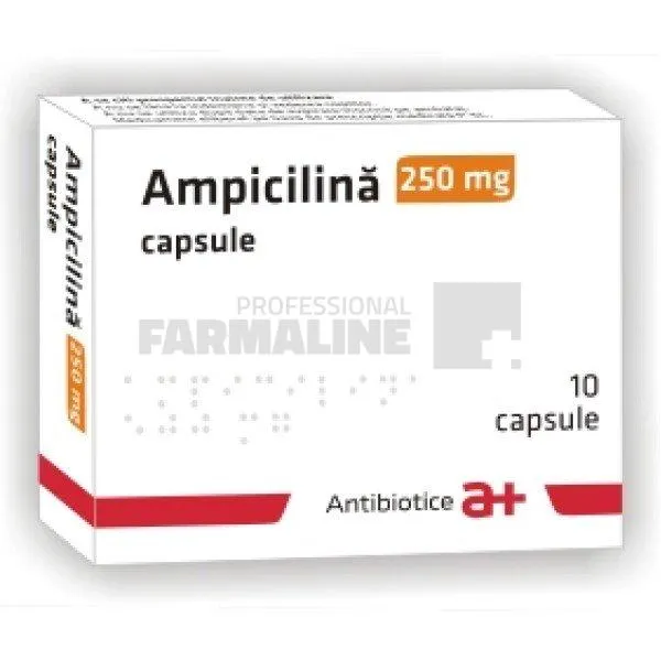 AMPICILINA ANTIBIOTICE 250 mg x 20 CAPS. 250mg ANTIBIOTICE SA