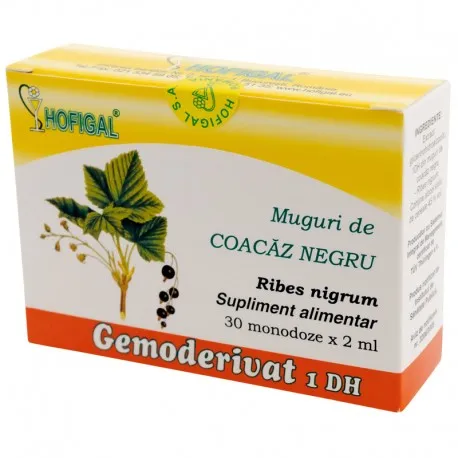 Gemoderivat din muguri de coacaz negru, 30 monodoze, Hofigal