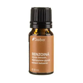 Ulei esential din extract balsamic de benzoina (styrax benzoin, dipropylene glycol), 10ml, Sabio