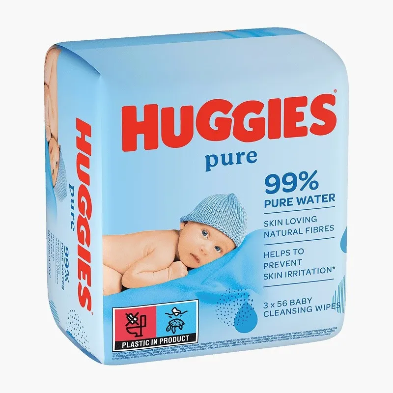 HUGGIES PURE SERVETELE UMEDE PENTRU COPII 56BUC 2+1 CADOU