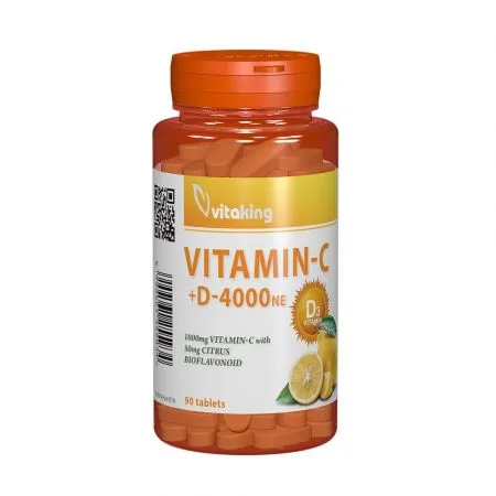 Vitamina C + D cu bioflavonoide, 90 comprimate, Vitaking