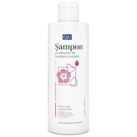 Sampon cu extract de brusture si urzica Q4U, 250 ml, Tis Farmaceutic