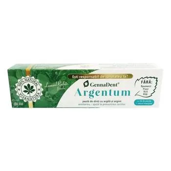 Pasta de dinti GennaDent Argentum, 80ml, VivaNatura