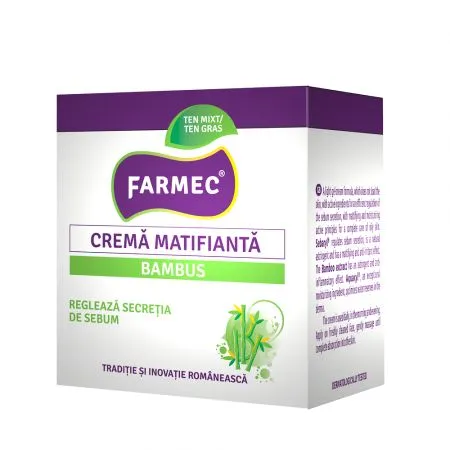 Crema matifianta bambus, 50 ml, Farmec