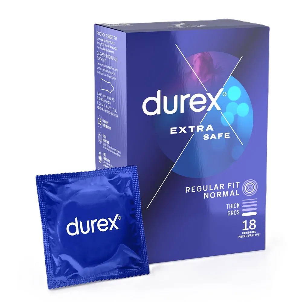 Prezervative Extra Safe, 18 bucati, Durex