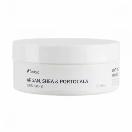 Unt de corp cu argan, shea si portocala, 100 ml, Sabio