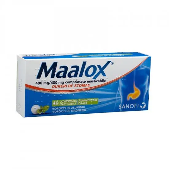 Maalox, 40 comprimate masticabile, Sanofi