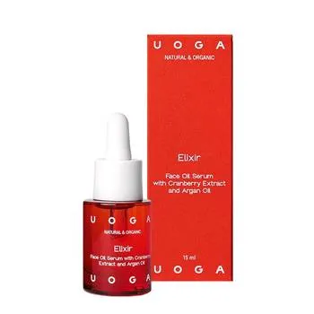 Esenta naturala pentru fata Bio cu extract de merisoare si acid hialuronic, 15ml, Uoga Uoga