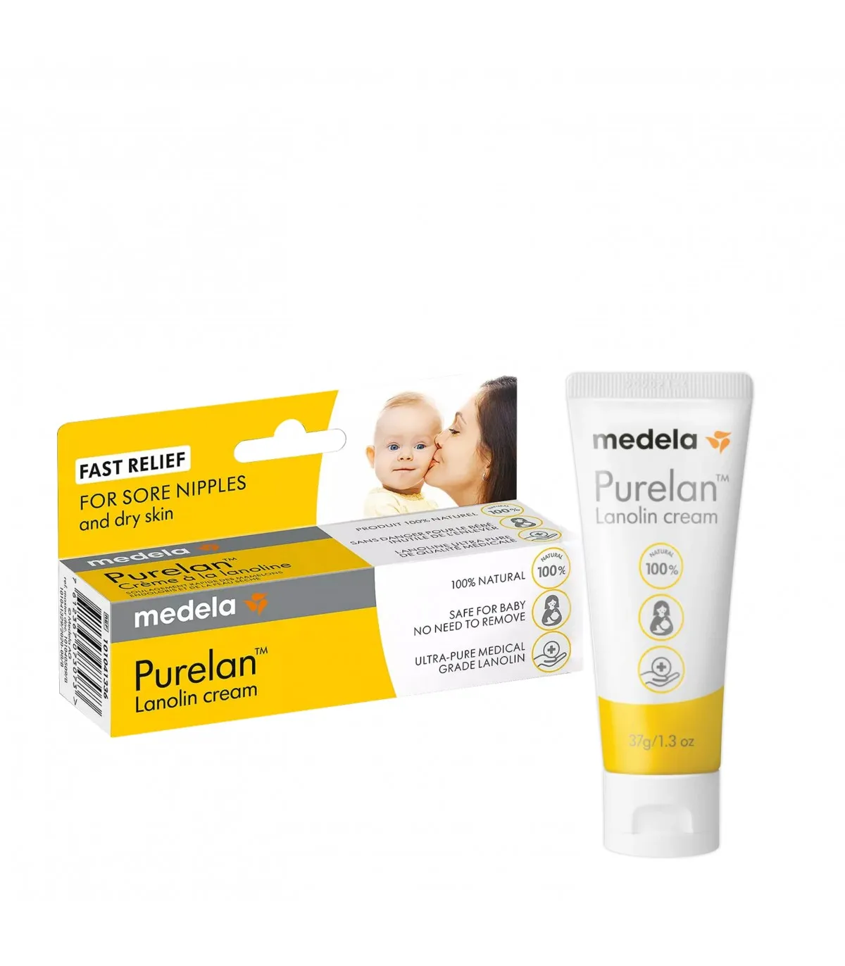 Purelan crema de lanolina ultra pura, 37 g, Medela