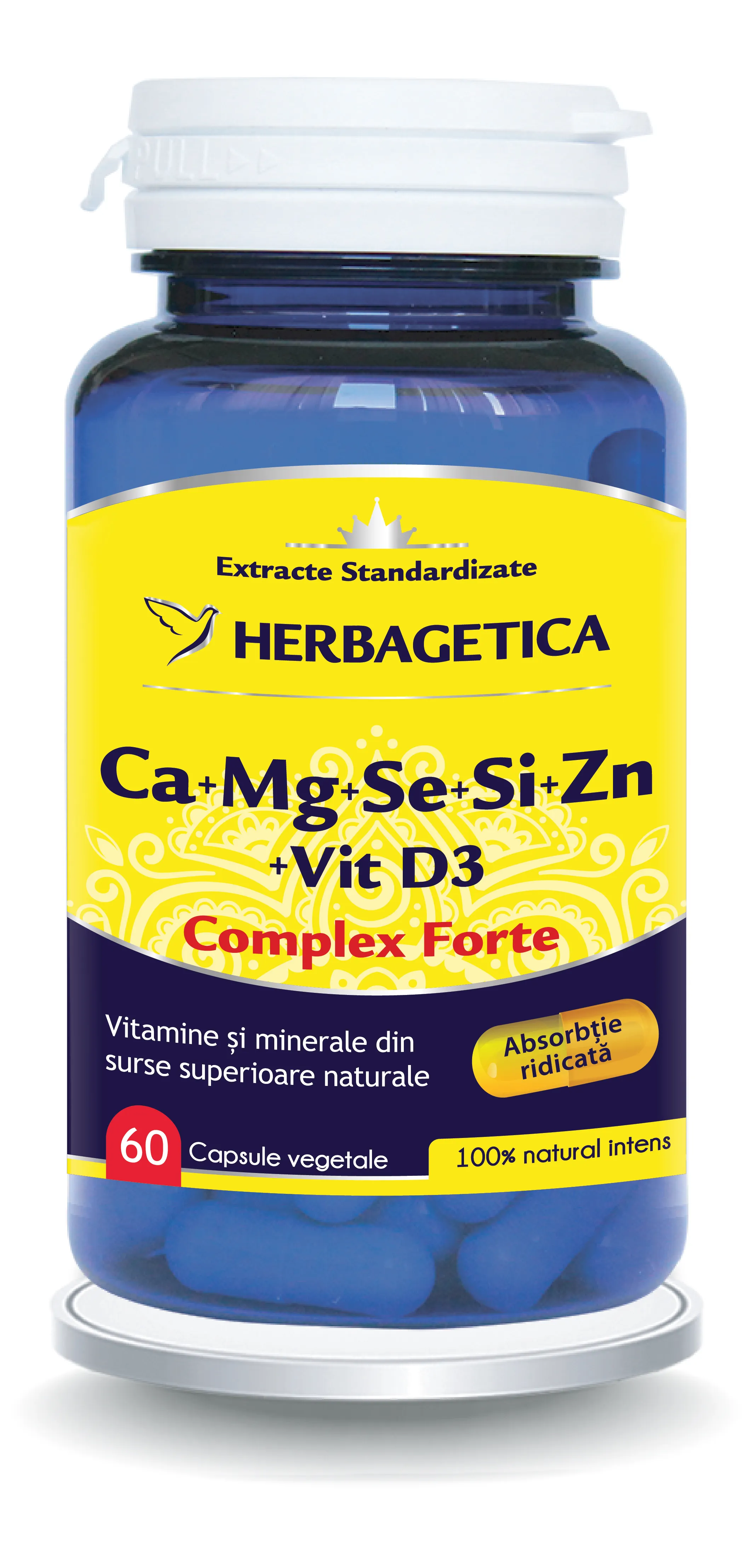 Ca+Mg+Se+Si+Zn cu D3 x 60 capsule