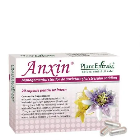 Anxin, 20 capsule, Plant Extrakt