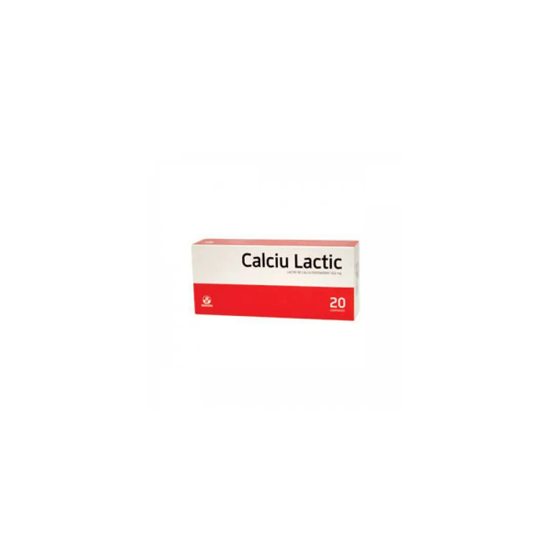 Calciu Lactic, 20 comprimate, Biofarm