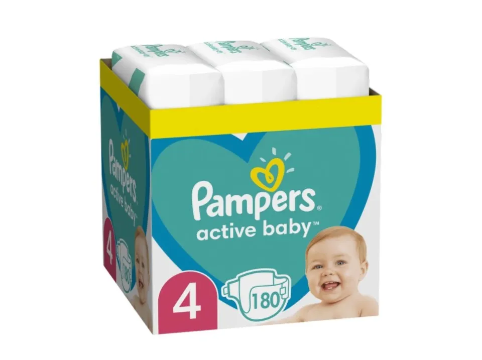 PAMPERS ACTIVE BABY 9-14KG SCUTECE 180 BUCATI MARIMEA 4