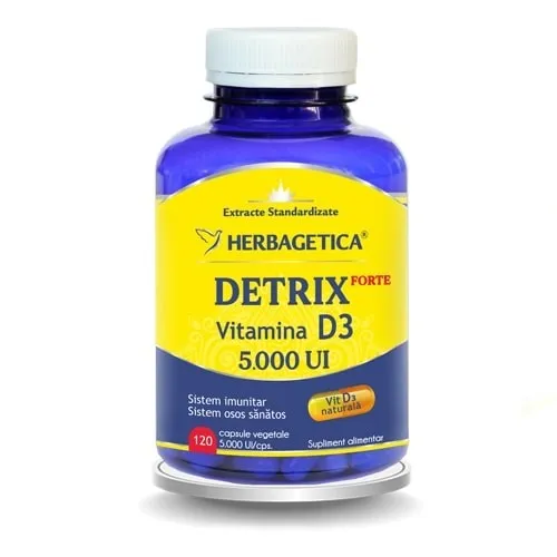 HERBAGETICA Detrix Vit D3 5000UI x 60 cps vegetale