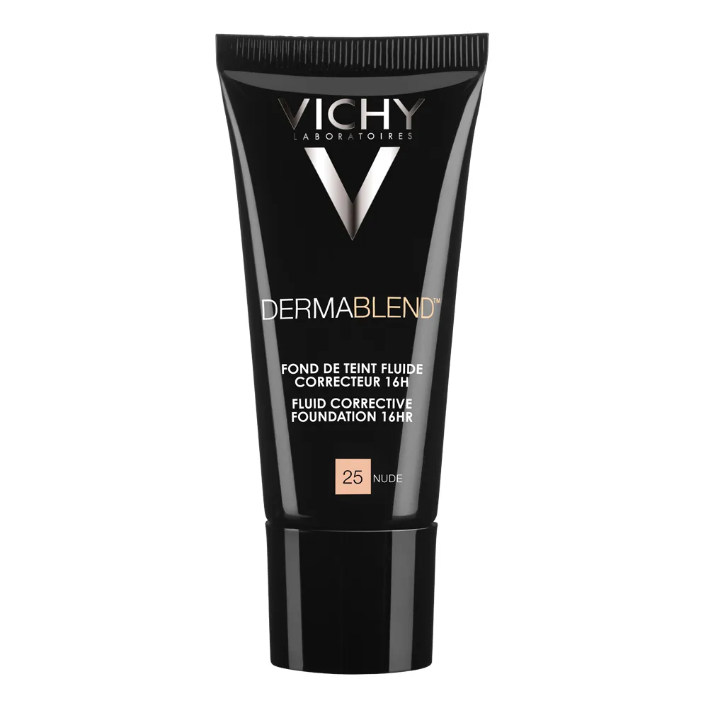 Fond de ten corector cu acoperire 16 ore DermaBlend, Nuanta 25 Nude, 30 ml, VIchy