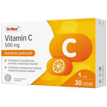 Dr. Max Vitamina C 500mg, 30 comprimate masticabile