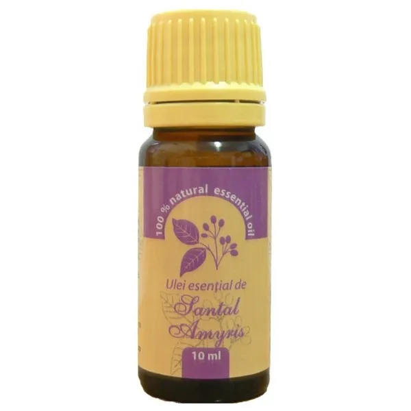 Ulei esential de santal amyris 100% pur, 10ml  - Herbavit
