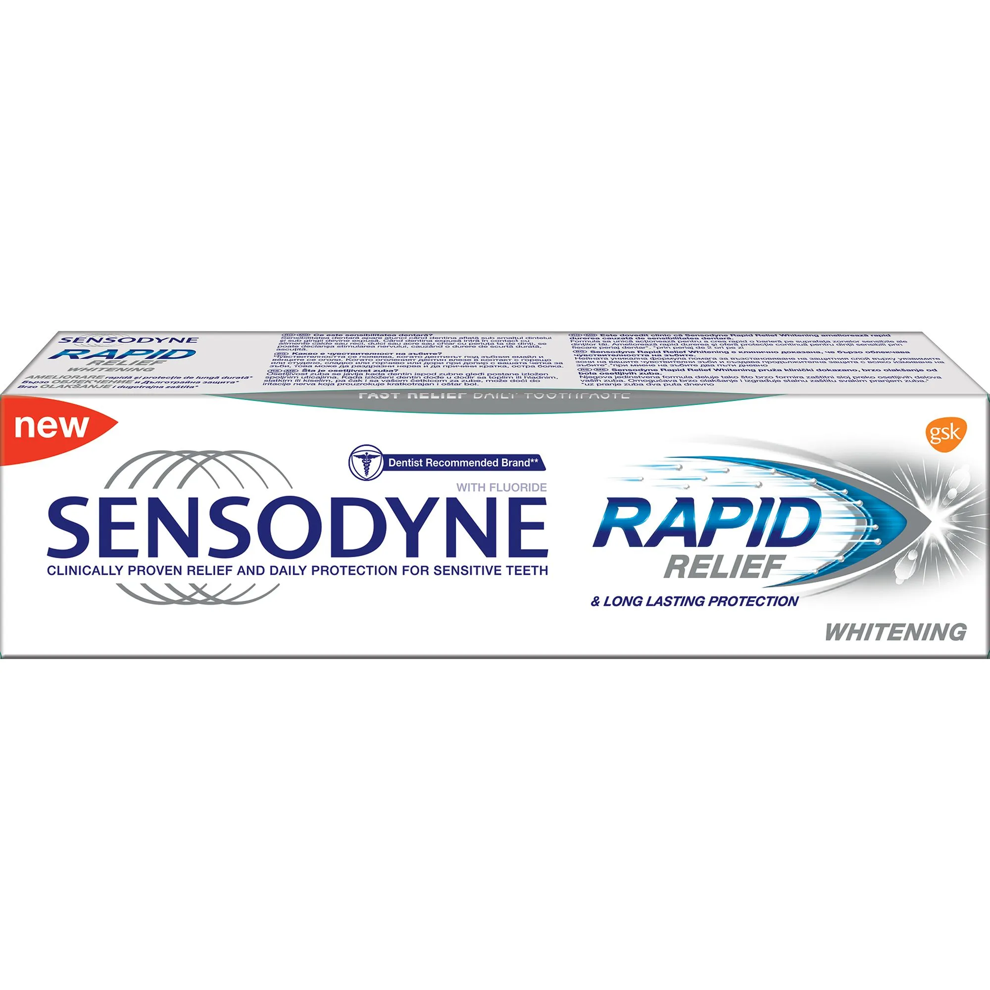 SENSODYNE Pasta Rapid Relief Whitening x 75ml