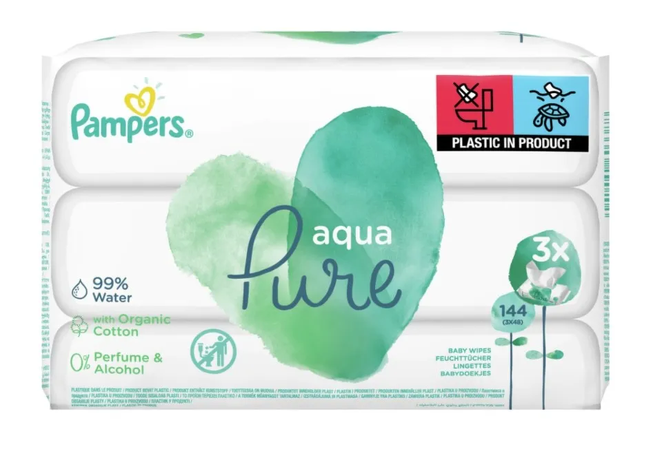 PAMPERS SERVETELE UMEDE AQUA PURE 144 BUCATI