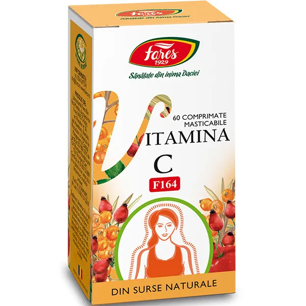 FARES VITAMINA C NATURALA 60 COMPRIMATE MASTICABILE