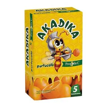 Akadika Propolis C Portocala, 5 bomboane, Fiterman Pharma