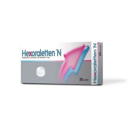 Hexoraletten N, 5 mg+1,5 mg, 20 pastile, Johnson&Johnson