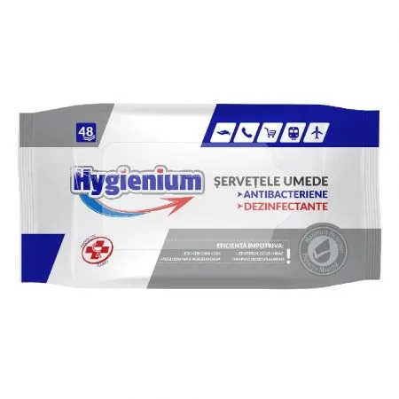 Servetele umede antibacteriene, 48 bucati, Hygienium