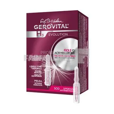 Gerovital H3 Evolution Fiole cu Acid Hialuronic 10 fiole