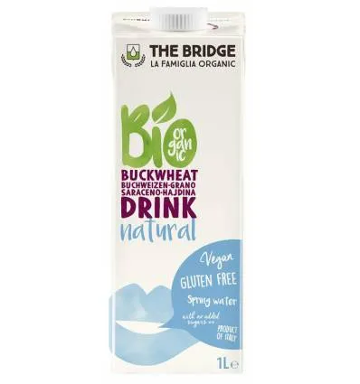 Lapte vegetal bio de orez cu hrisca, 1l, The Bridge