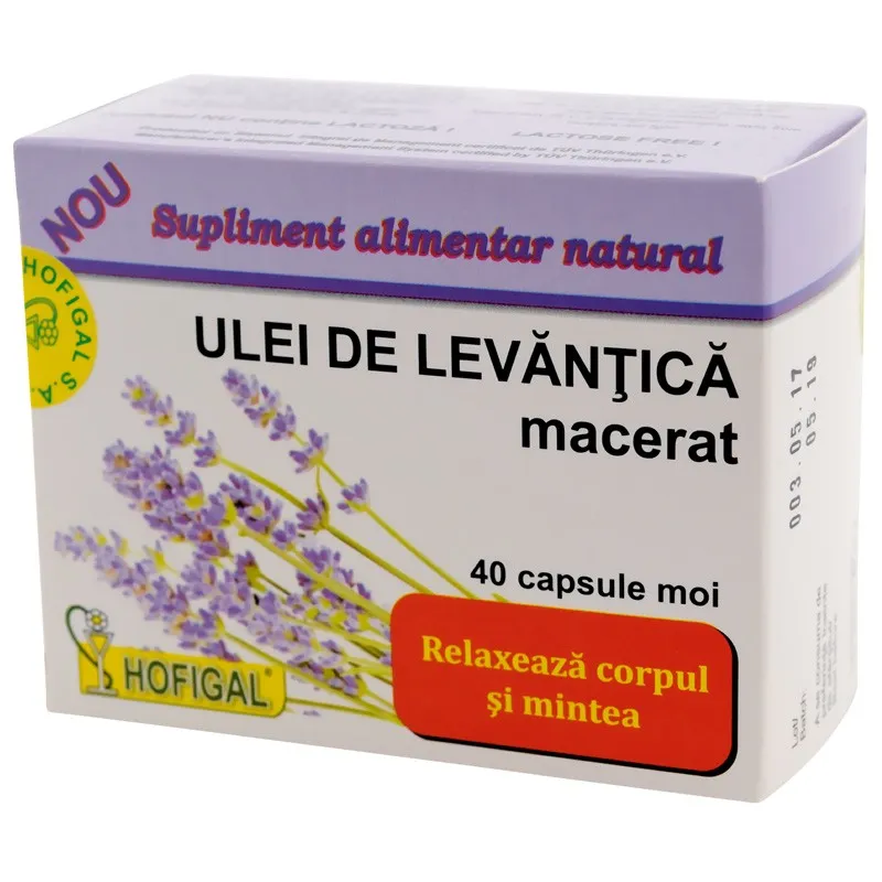 Ulei lavanda ,40 capsule,Hofigal