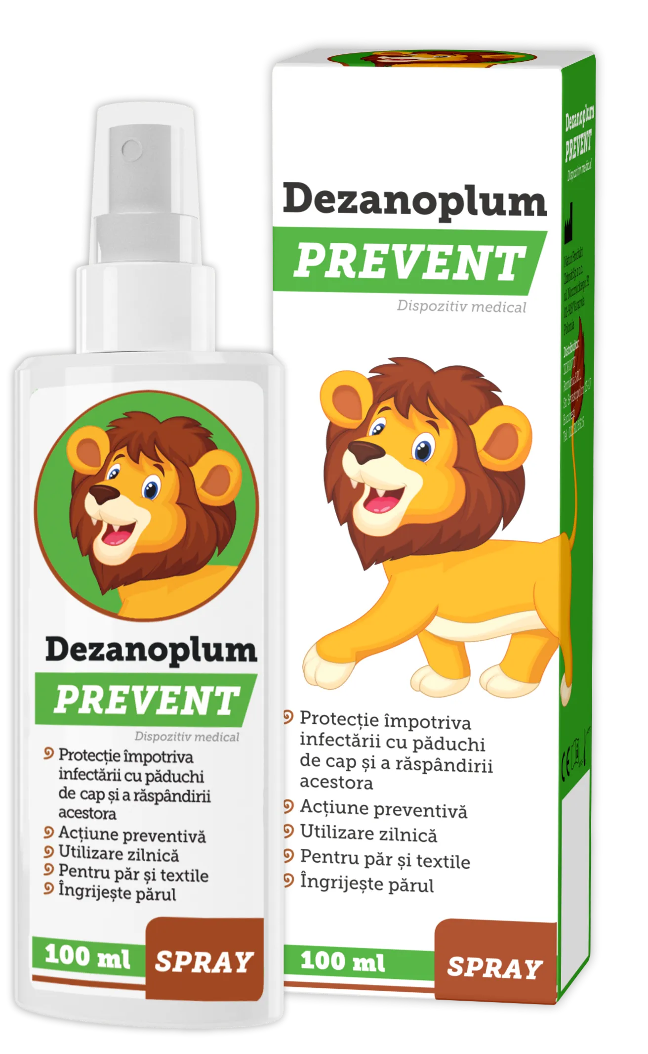 Spray Prevent împotriva păduchilor Dezanoplum, 100 ml, Zdrovit