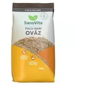 Fulgi de ovaz mari, 500g, SanoVita