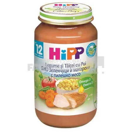 Hipp Piure Legume si Taitei cu Pui 12+ luni 220 g