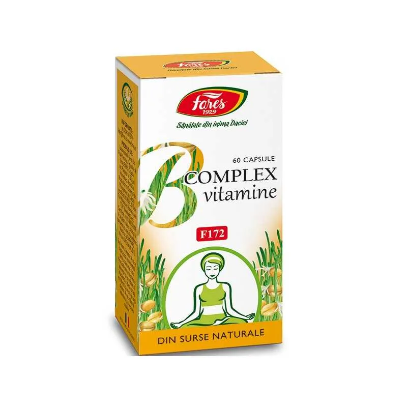 B Complex Vitamine naturale x 60 capsule (Fares)