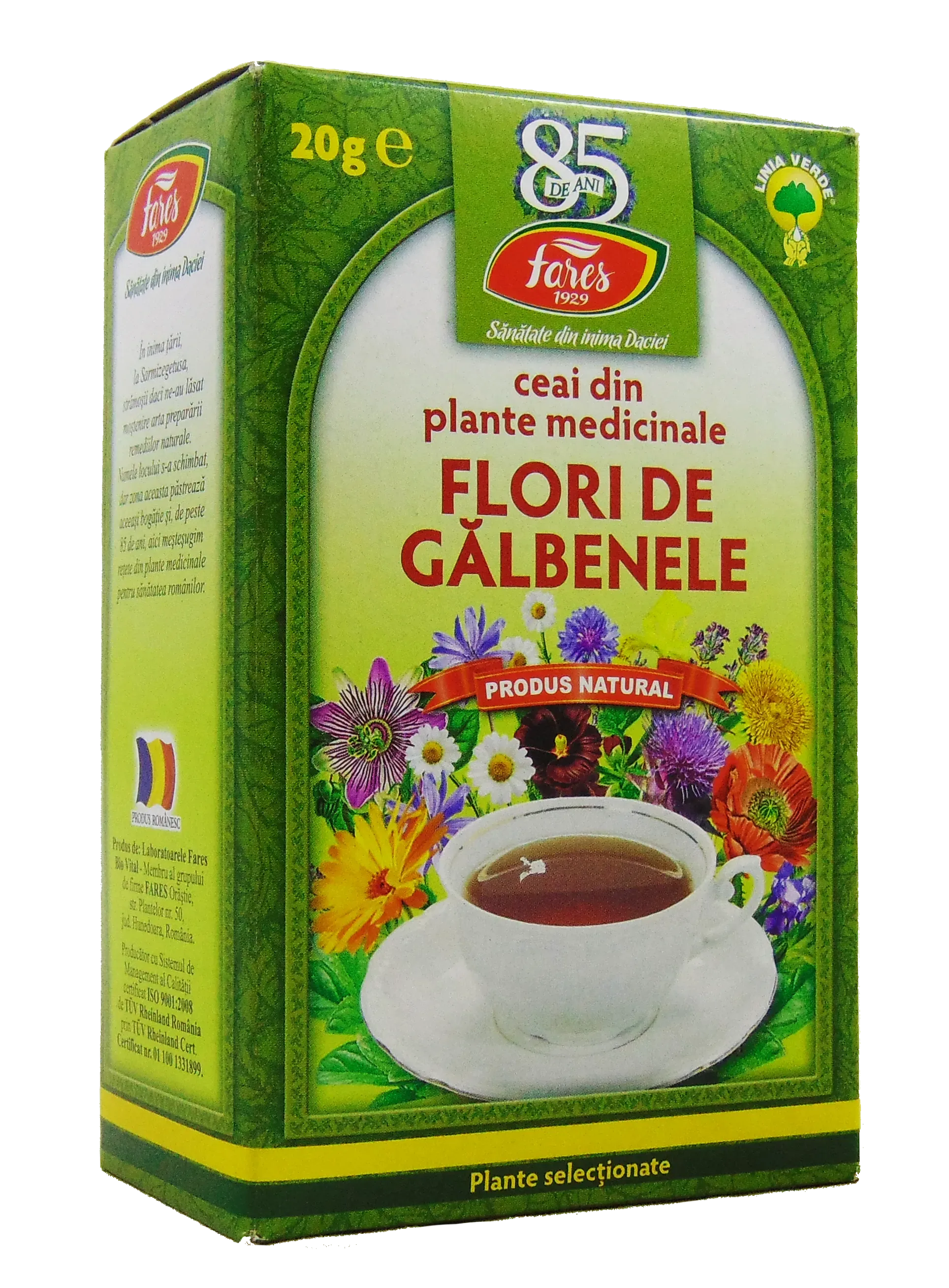 Fares Ceai Galbenele Flori 20g vrac