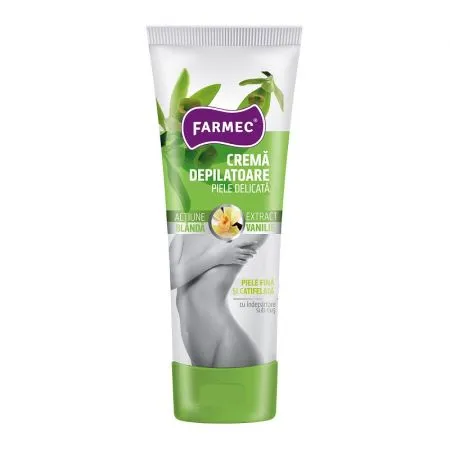 Crema depilatoare piele sensibila cu vanilie, 150 ml, Farmec