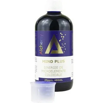 Sinergie de argint, platina si aur coloidal Mind Plus 20ppm, 480ml, Alchemy