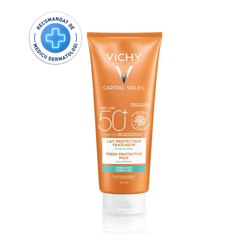 VICHY CAPITAL SOLEIL LAPTE HIDRATANT FATA SI CORP FAMILY SPF50+ X 300ML